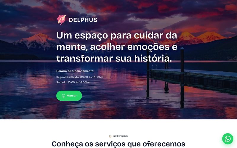 Print do site Delphus Consultório