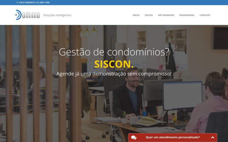 Print do site Mais Domínio